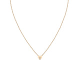 Zoë Chicco 14k Gold Itty Bitty Star Set Diamond Heart Necklace