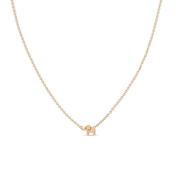 Zoë Chicco 14k Rose Gold Itty Bitty Elephant Necklace