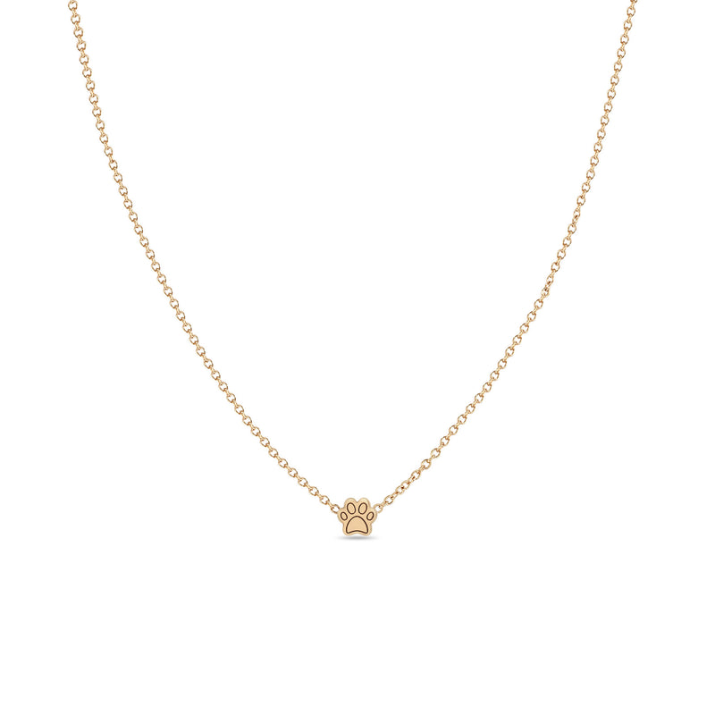 Zoë Chicco 14k Rose Gold Itty Bitty Dog Paw Necklace