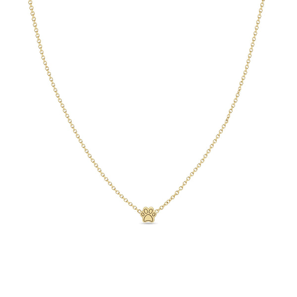 Zoë Chicco 14k Yellow Gold Itty Bitty Dog Paw Necklace