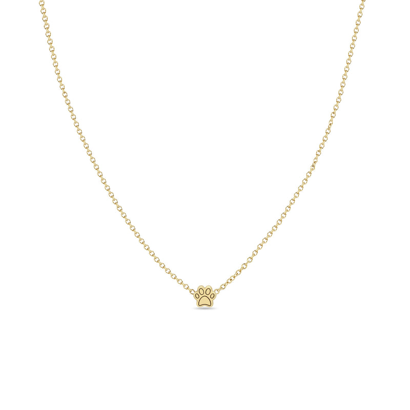 Zoë Chicco 14k Yellow Gold Itty Bitty Dog Paw Necklace