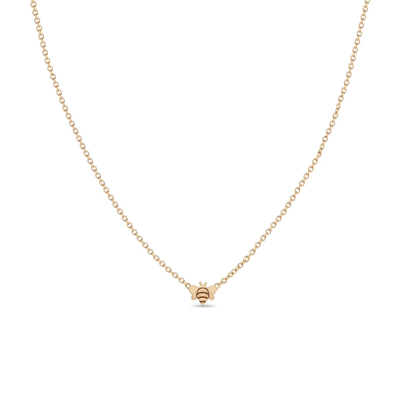 Zoë Chicco 14k Rose Gold Itty Bitty Bee Necklace