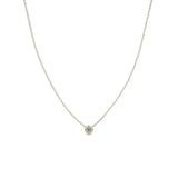 Zoë Chicco 14k White Gold Itty Bitty Compass Necklace