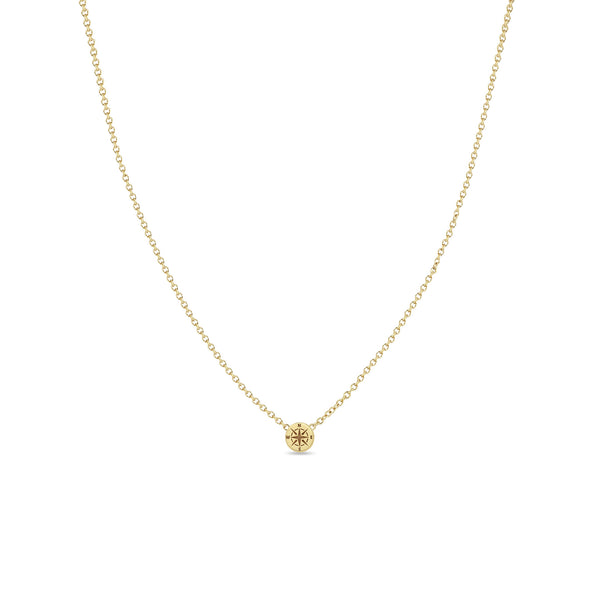 Zoë Chicco 14k Yellow Gold Itty Bitty Compass Necklace