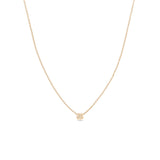 Zoë Chicco 14k Gold Itty Bitty Diamond Clover Necklace