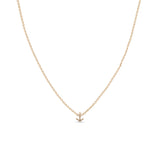 Zoe Chicco 14k Rose Gold Itty Bitty Anchor Chain Necklace