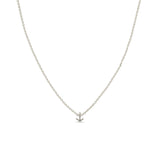 Zoe Chicco 14k White Gold Itty Bitty Anchor Chain Necklace