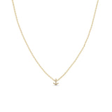 Zoe Chicco 14k Yellow Gold Itty Bitty Anchor Chain Necklace