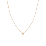 Zoe Chicco 14k Rose Gold Itty Bitty Smiley Face Necklace