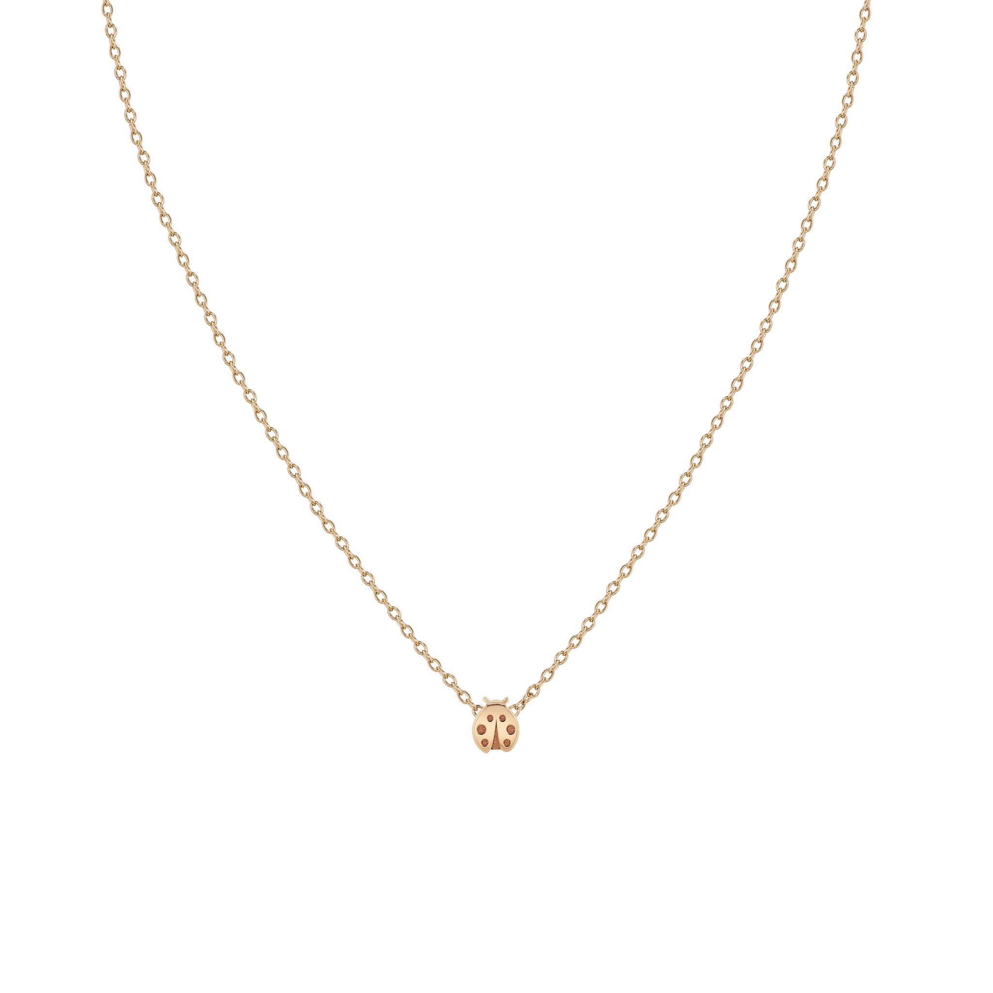 Zoë Chicco 14k Gold Itty Bitty Ladybug Necklace