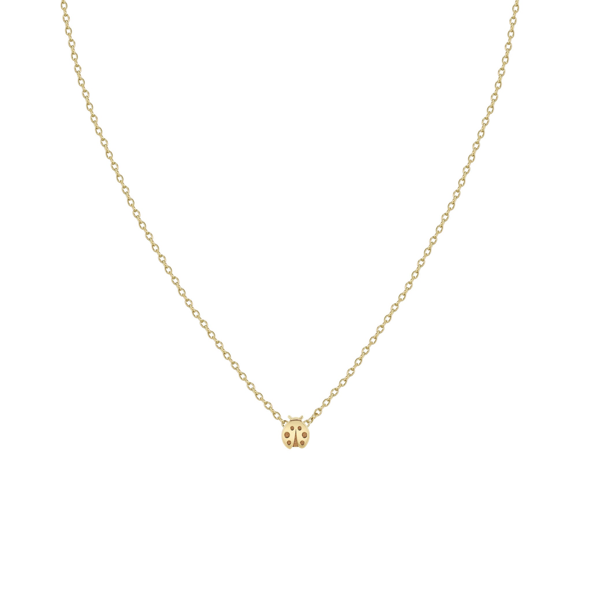 Zoë Chicco 14k Gold Itty Bitty Ladybug Necklace