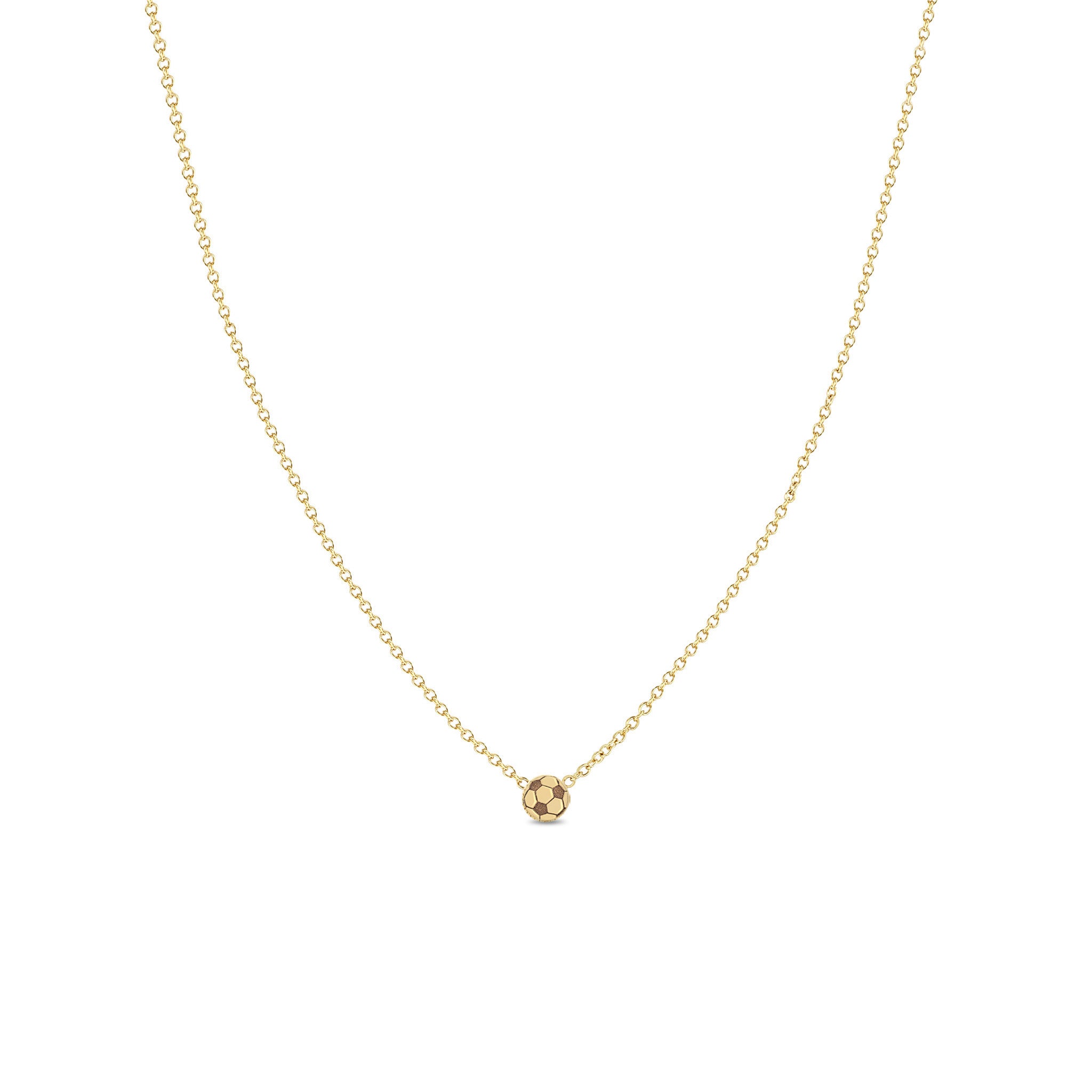 Zoë Chicco 14k Gold Itty Bitty Soccer Ball Necklace