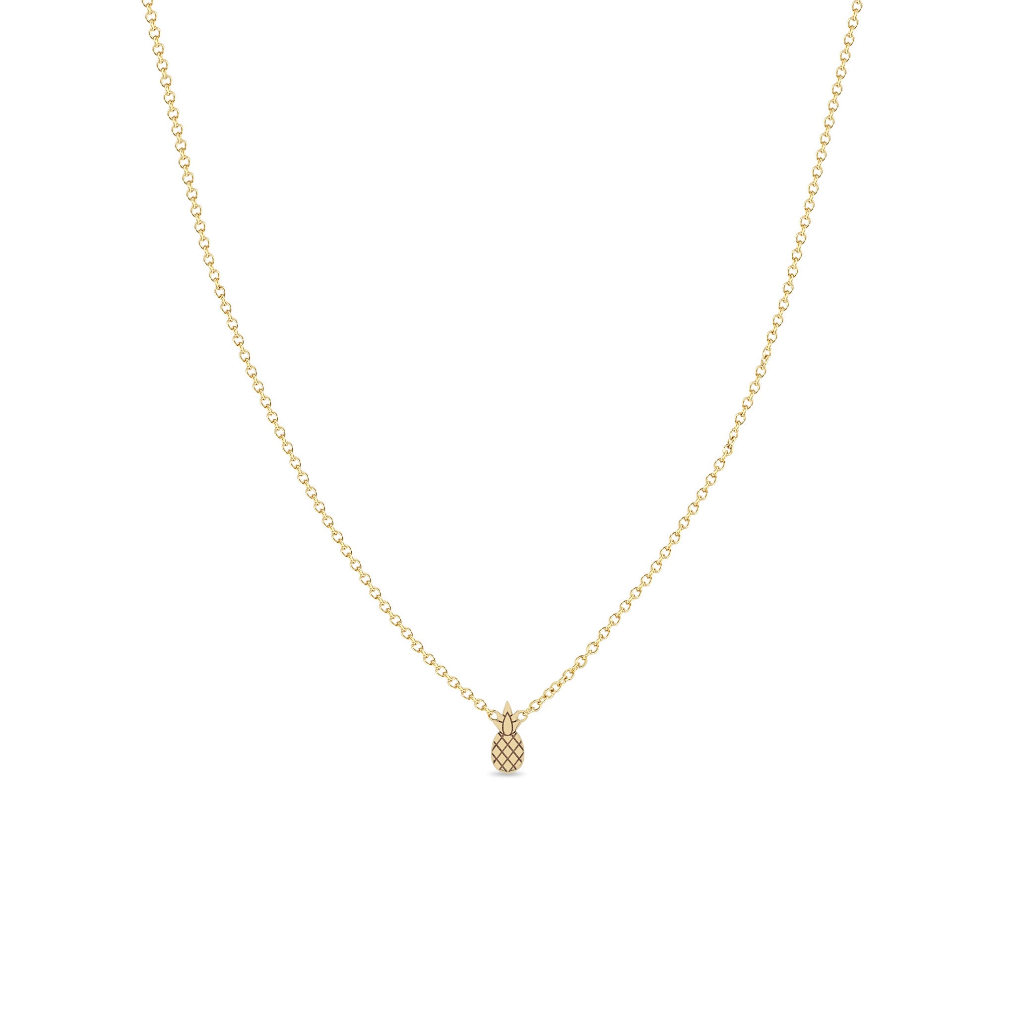 Zoë Chicco 14k Gold Pineapple Necklace – ZOË CHICCO