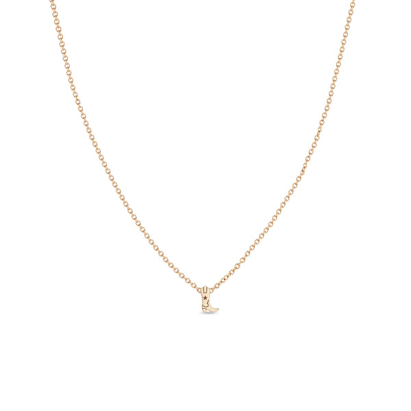 Zoë Chicco 14k Gold Itty Bitty Cowboy Boot Necklace