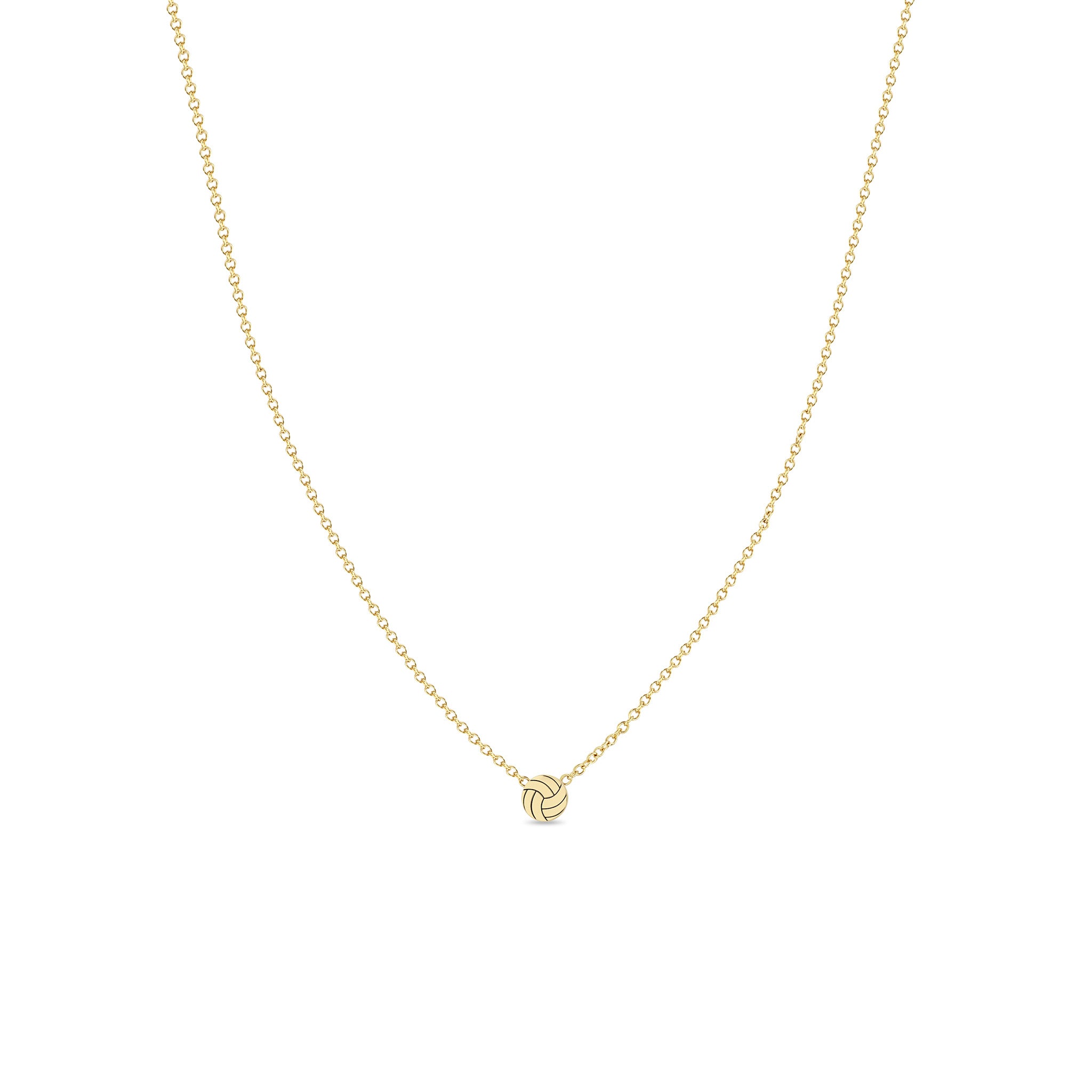 Zoë Chicco 14k Gold Itty Bitty Volleyball Necklace