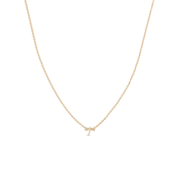 Zoë Chicco 14k Gold Itty Bitty Dragonfly Necklace