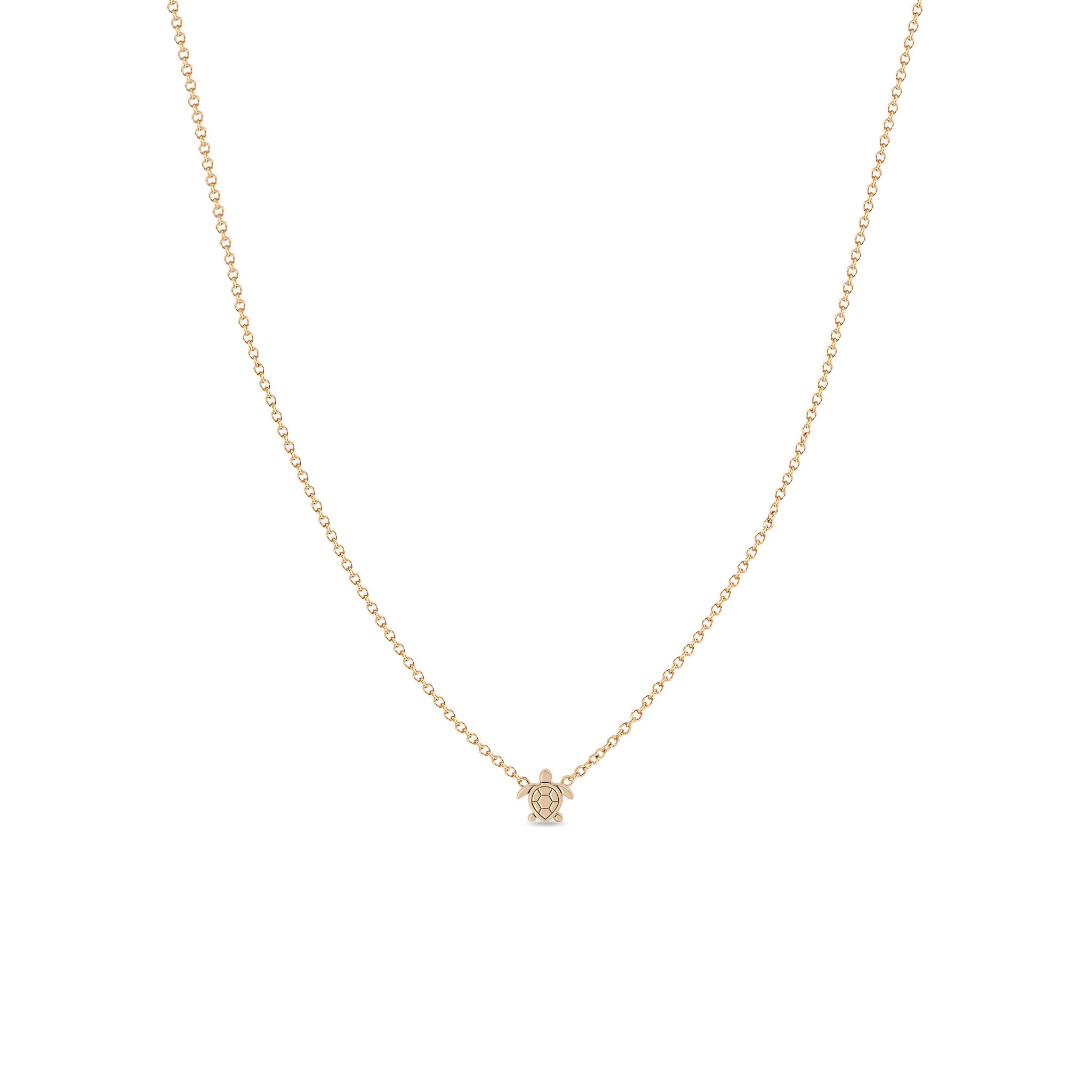 Zoë Chicco 14k Gold Itty Bitty Turtle Necklace