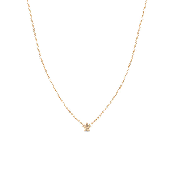 Zoë Chicco 14k Gold Itty Bitty Turtle Necklace