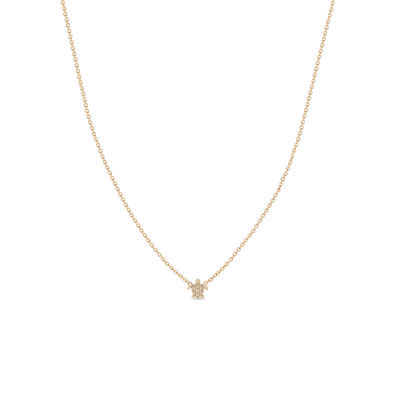 Zoë Chicco 14k Gold Itty Bitty Turtle Necklace