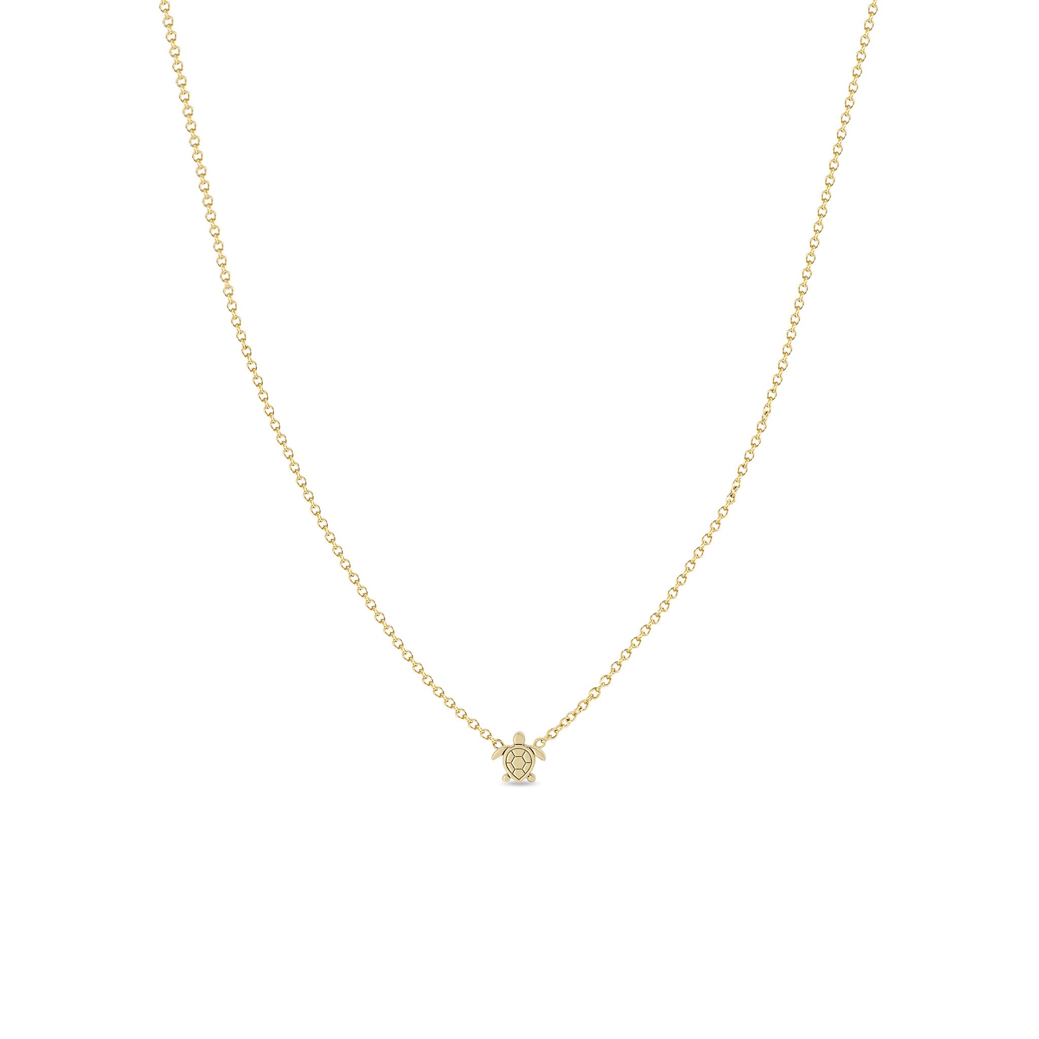 Zoë Chicco 14k Gold Itty Bitty Turtle Necklace