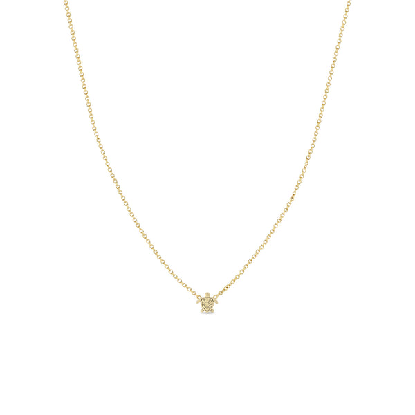 Zoë Chicco 14k Gold Itty Bitty Turtle Necklace