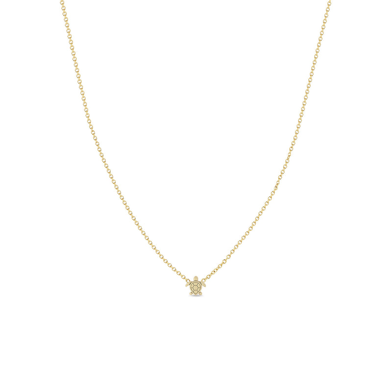 Zoë Chicco 14k Gold Itty Bitty Turtle Necklace