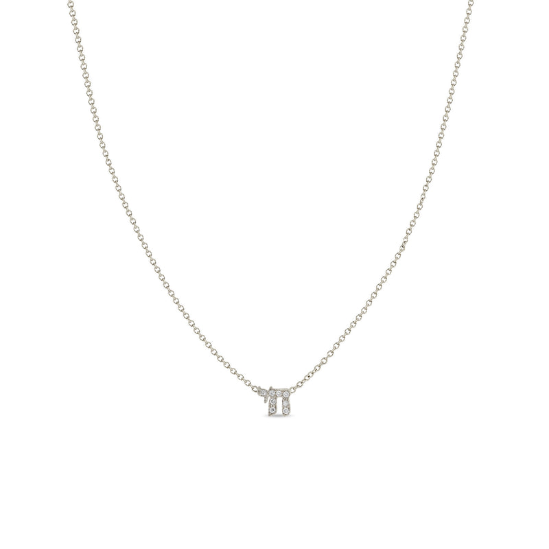 Zoë Chicco 14k Gold Itty Bitty Pavé Diamond Chai Necklace