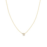 Zoë Chicco 14k Gold Itty Bitty Pavé Diamond Chai Necklace