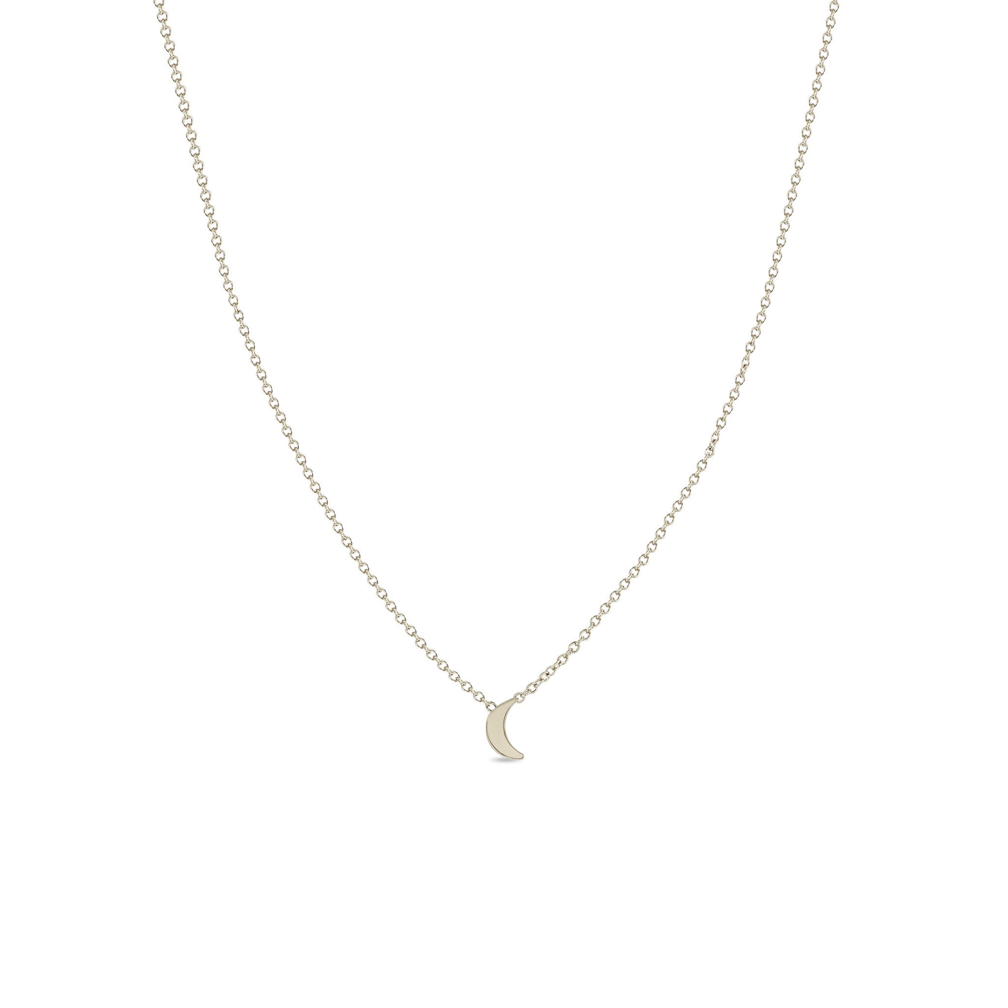 Zoë Chicco 14k Gold Itty Bitty Crescent Moon Necklace