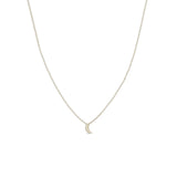 Zoë Chicco 14k Gold Itty Bitty Crescent Moon Necklace