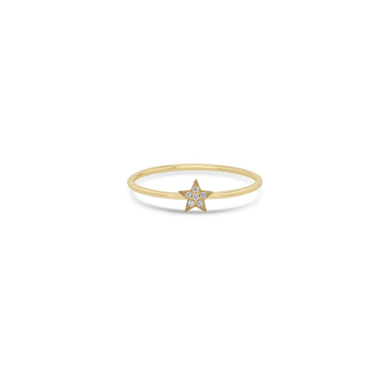 Zoë Chicco 14k Gold Itty Bitty Pavé Diamond Star Ring