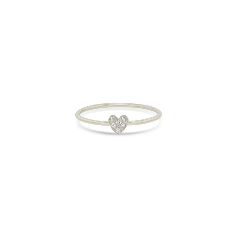 Zoë Chicco 14k Gold Itty Bitty Pavé Diamond Heart Ring