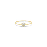 Zoë Chicco 14k Gold Itty Bitty Pavé Diamond Heart Ring