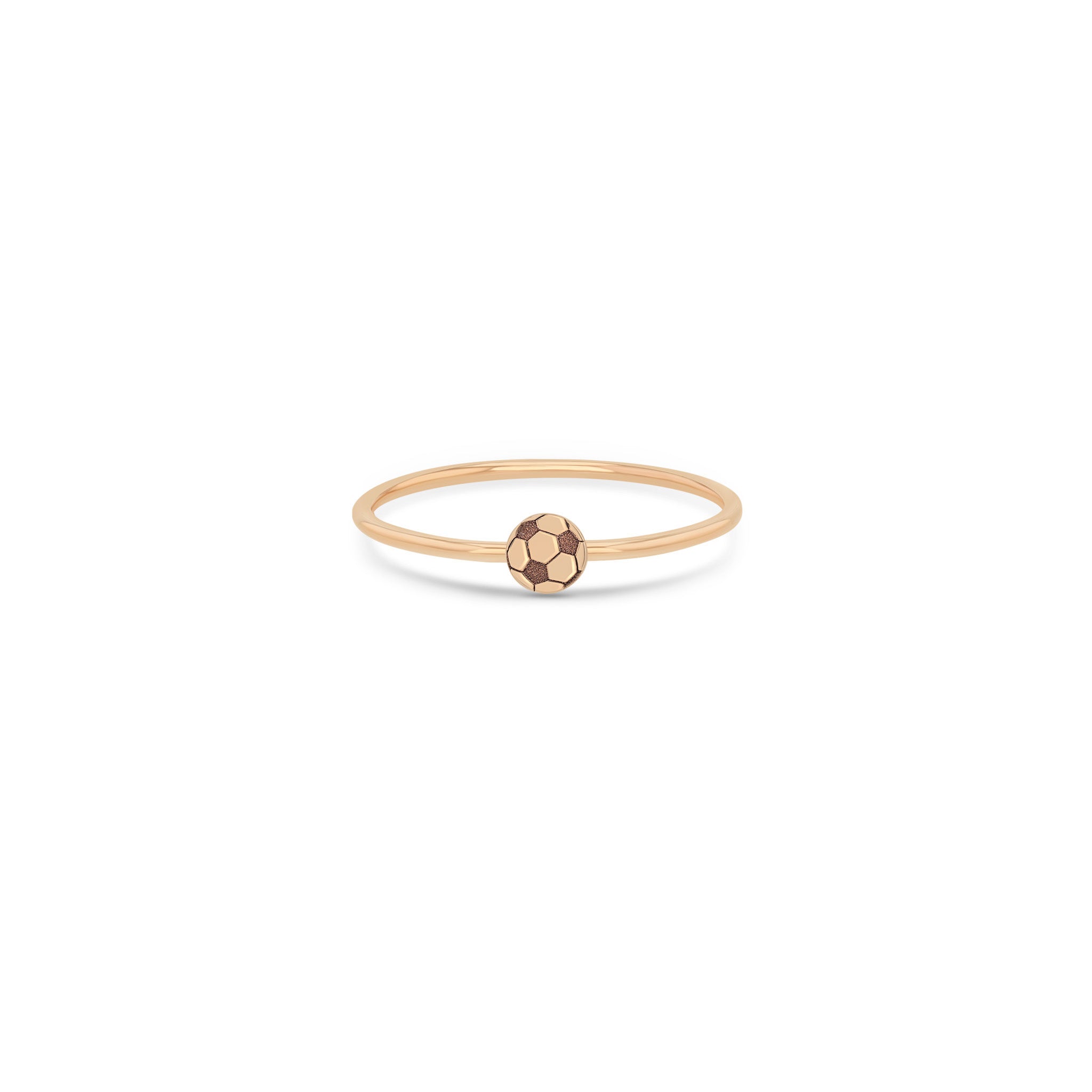 Zoë Chicco 14k Gold Itty Bitty Soccer Ball Ring