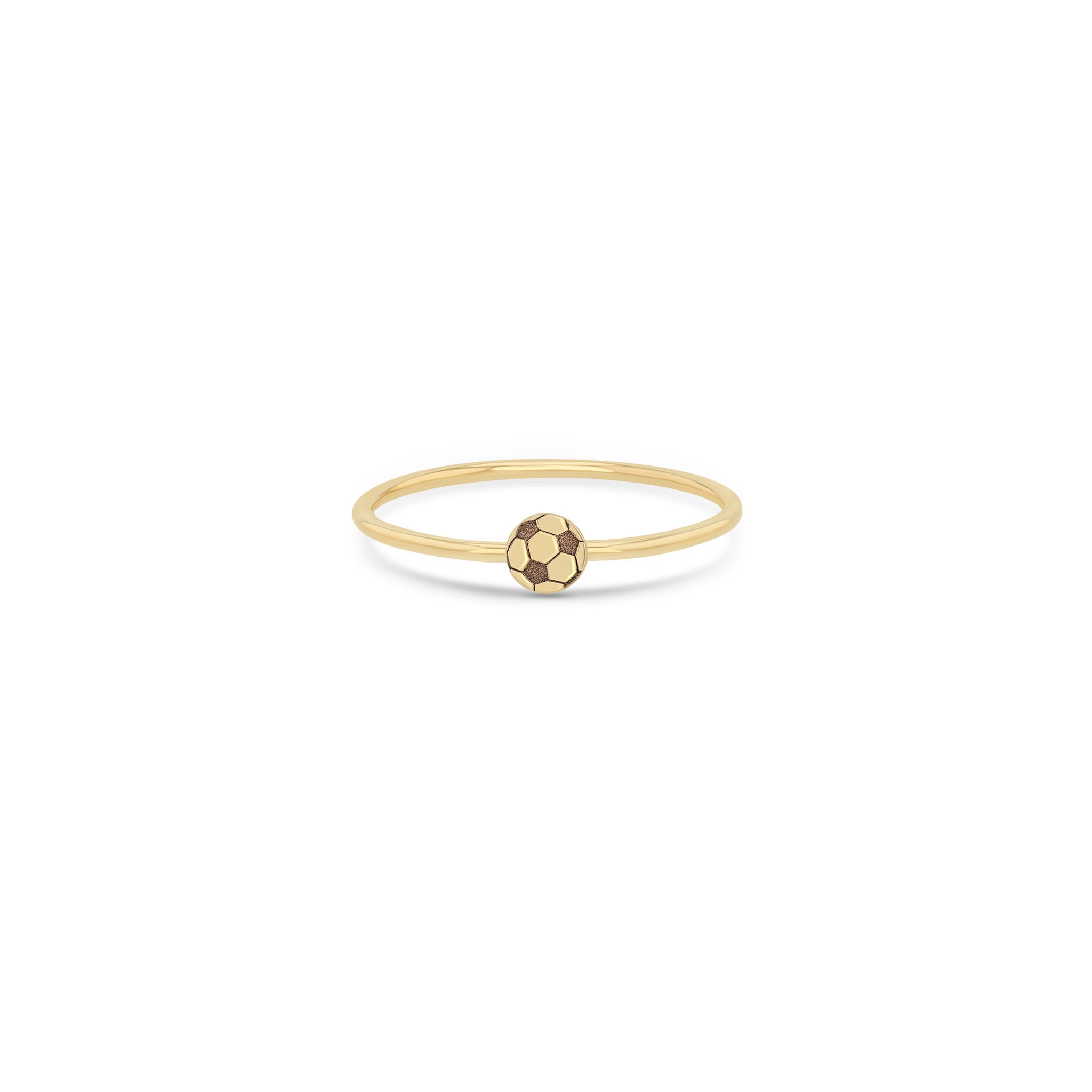 Zoë Chicco 14k Gold Itty Bitty Soccer Ball Ring