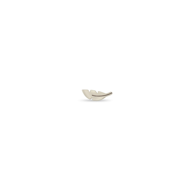 Zoë Chicco 14k White Gold Itty Bitty Feather Stud Earring