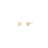 Pair of Zoë Chicco 14k Gold Itty Bitty Sun Stud Earrings