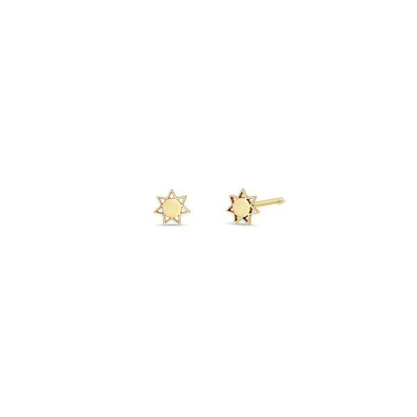 Pair of Zoë Chicco 14k Gold Itty Bitty Sun Stud Earrings