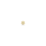 Zoë Chicco 14k Yellow Gold White Diamond Itty Bitty Sun Stud Earring