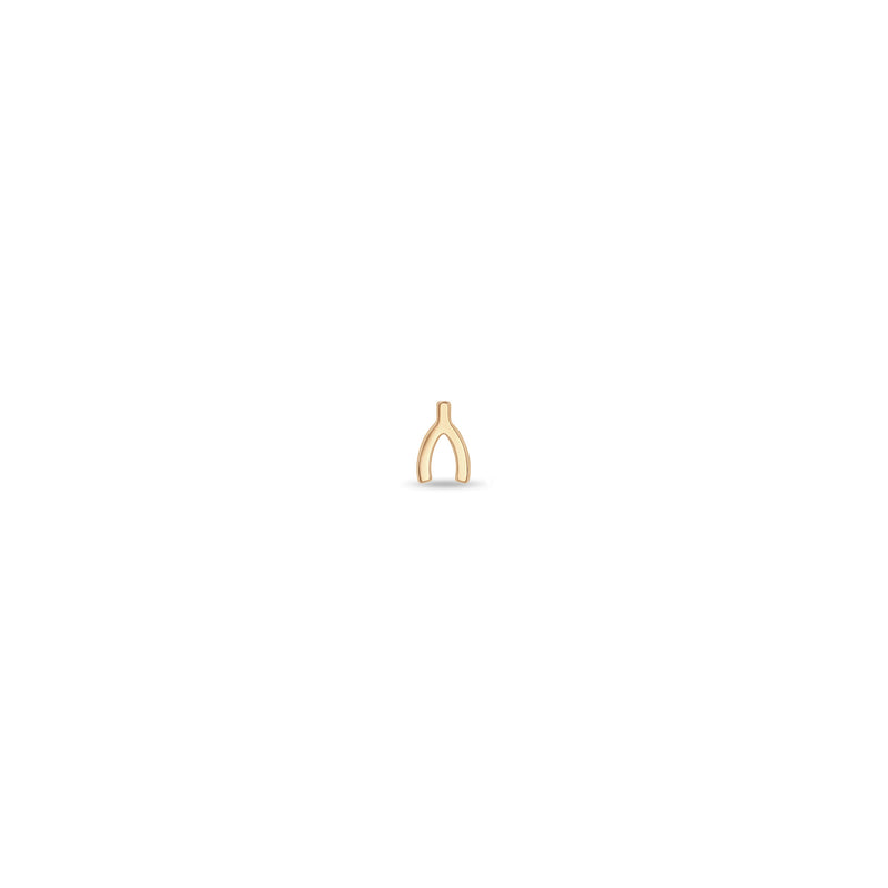 Zoë Chicco 14k Rose Gold Itty Bitty Wishbone Stud Earring