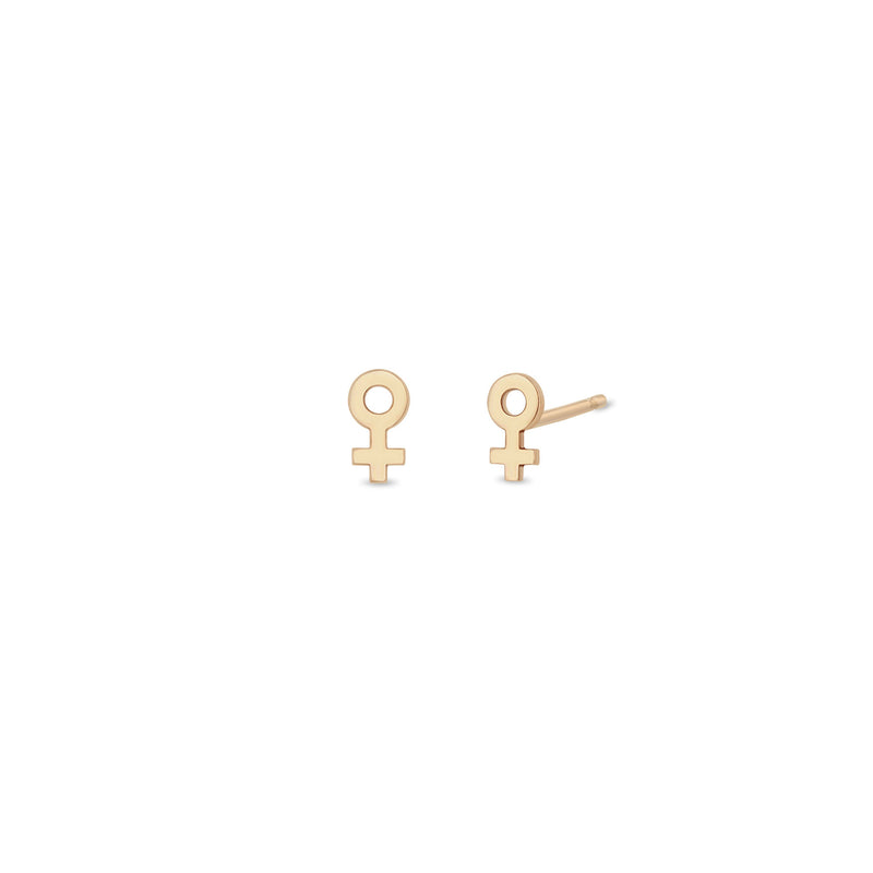 Zoë Chicco 14k Rose Gold Itty Bitty Female Symbol Stud Earring