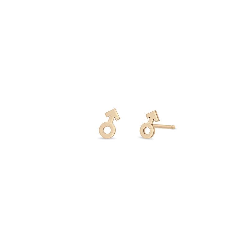 Zoë Chicco 14k Rose Gold Itty Bitty Male Symbol Stud Earring