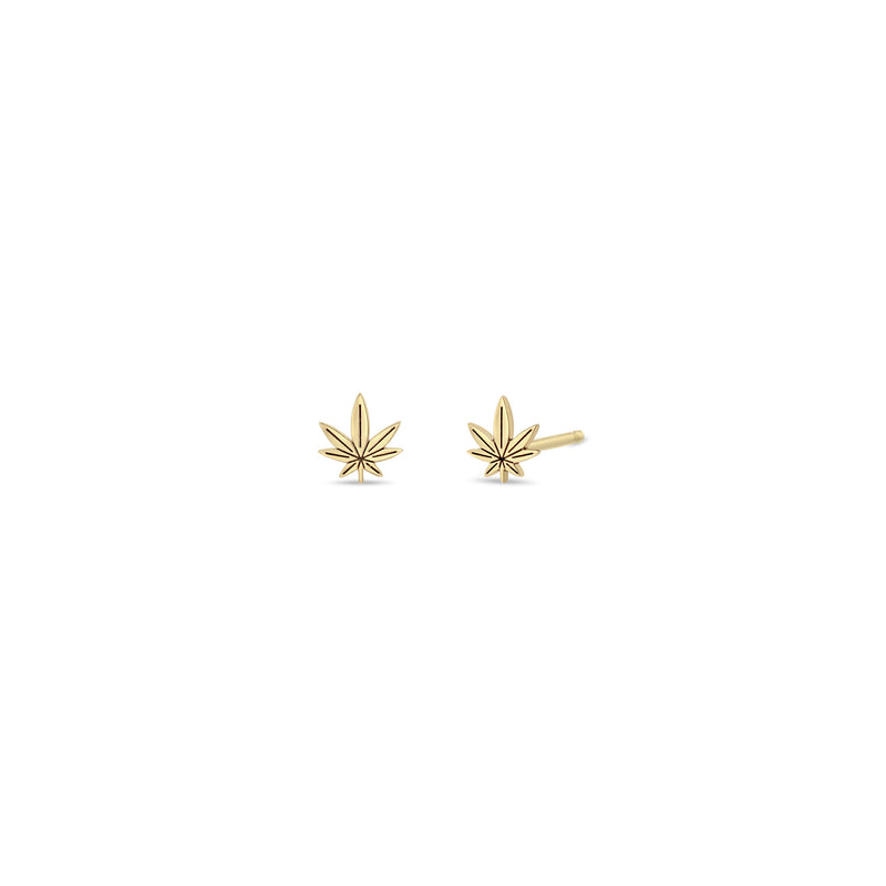 Zoë Chicco 14k Yellow Gold Itty Bitty Mary Jane Stud Earring