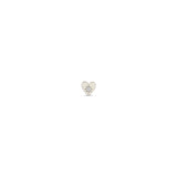 Zoë Chicco 14k Gold Itty Bitty Star Set Diamond Heart Stud Earring