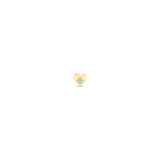 Zoë Chicco 14k Gold Itty Bitty Star Set Diamond Heart Stud Earring