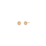 Zoë Chicco 14k Rose Gold Itty Bitty Smiley Face Stud Earring