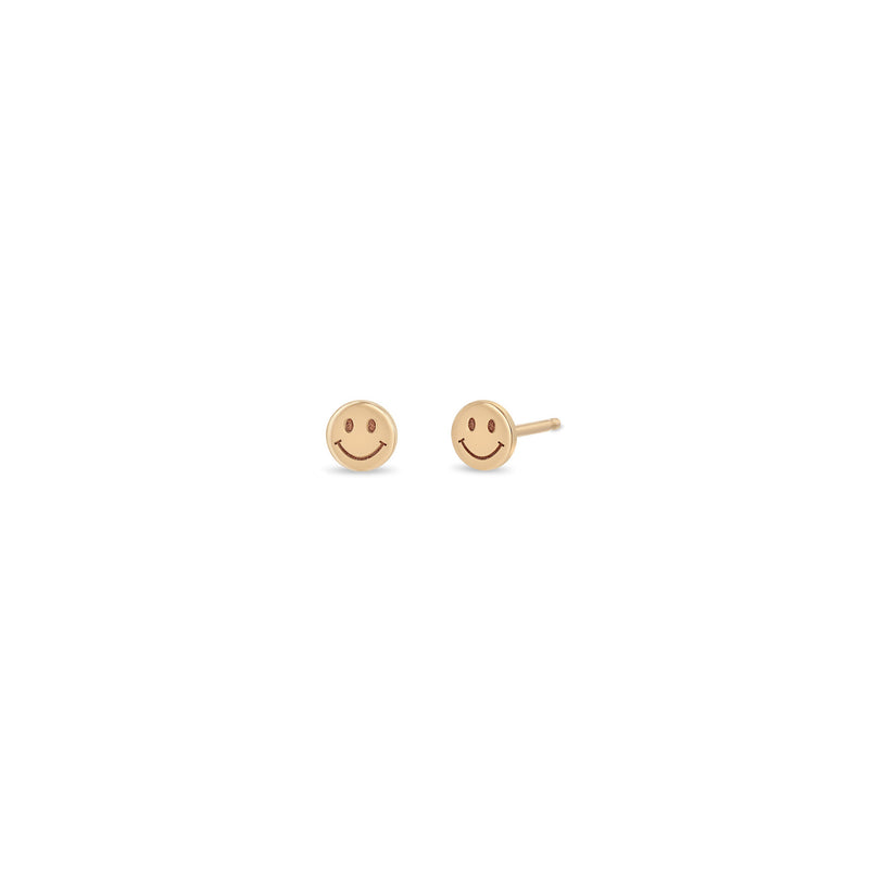 Zoë Chicco 14k Rose Gold Itty Bitty Smiley Face Stud Earring