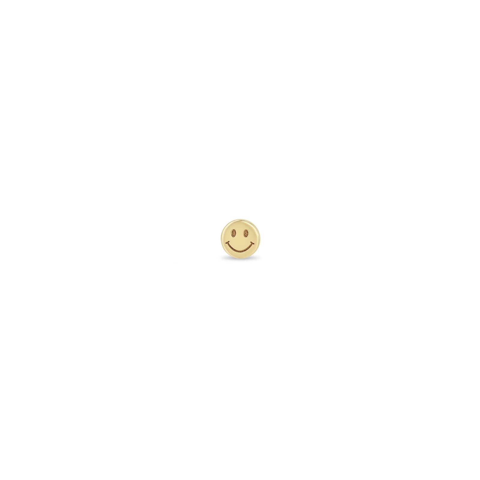 Zoë Chicco 14k Gold Itty Bitty Smiley Face Stud Earring