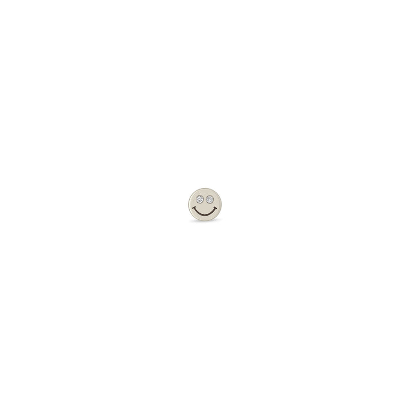 Zoë Chicco 14k Gold Itty Bitty Smiley Face with Diamond Eyes Stud Earring