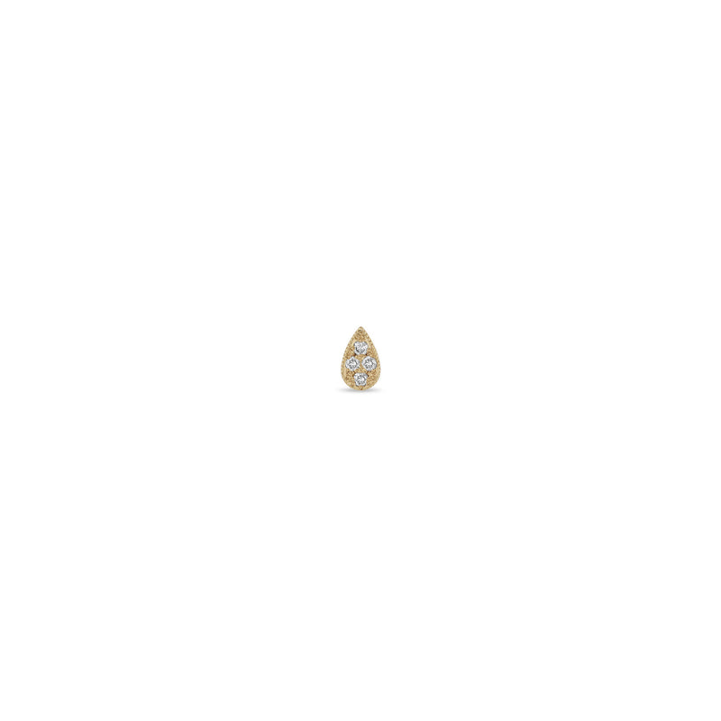 Zoë Chicco 14k Yellow Gold Itty Bitty Pavé Diamond Tear Stud Earring